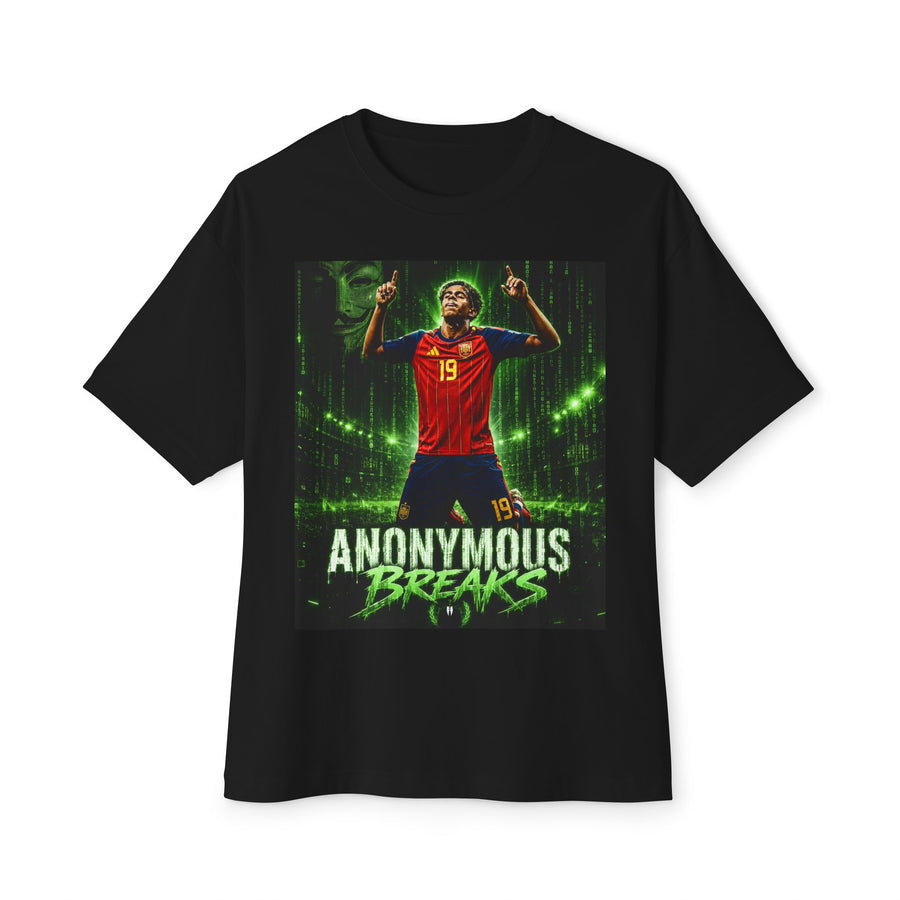 Soccer Player Graphic Tee — "Anonymous Breaks" Gamer-Style Jersey Shirt