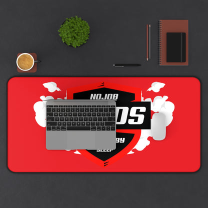 Cards Logo Desk Mat | Red Gaming Playmat, The Hobby Doesn’t Sleep
