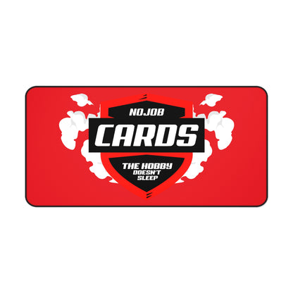 Cards Logo Desk Mat | Red Gaming Playmat, The Hobby Doesn’t Sleep